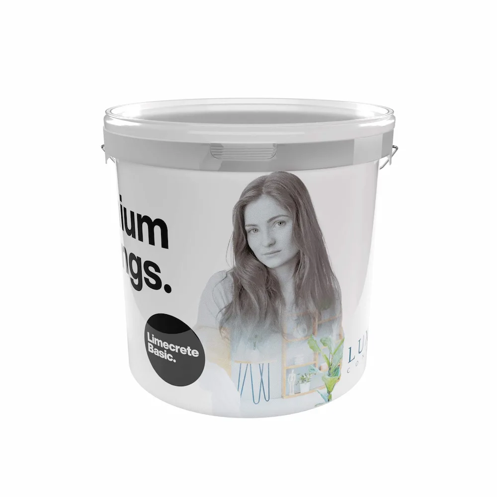Bucket of lime-based micro mortar Limecrete BASIC