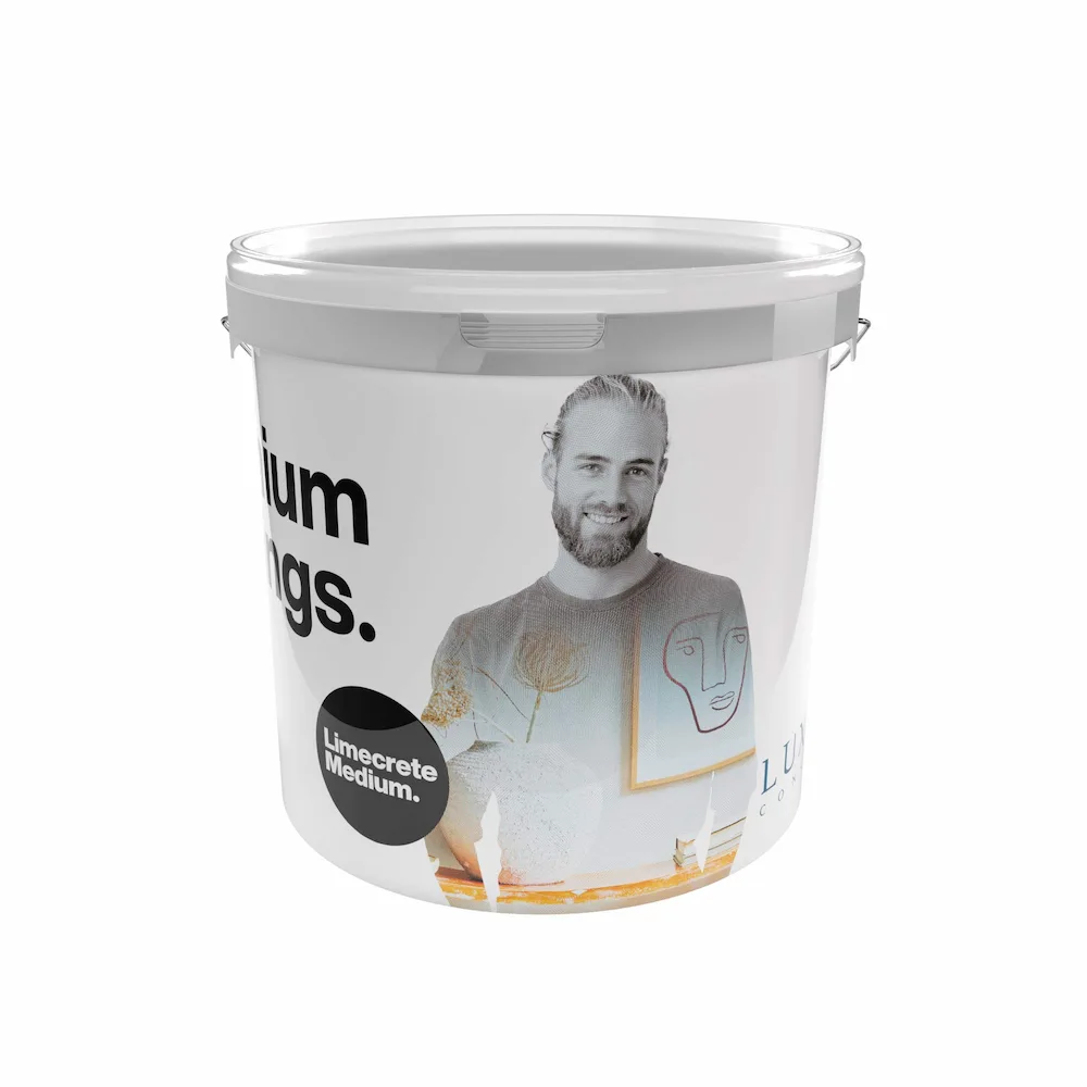 Bucket of lime-based micro mortar Limecrete MEDIUM