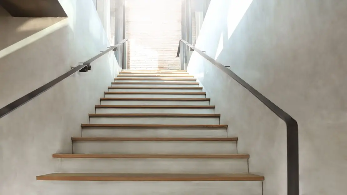 Escalier en Béton Ciré de couleur claire
